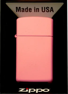Produktbild von Zippo Slim Pink Matte Windproof leichter