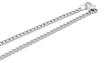 Produktbild von Vintageparts Halsketten gedrehte Glieder silberfarben platiniert 80 cm 2 Stück