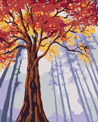 Produktbild von Zuty - Malen nach Zahlen - GROßER HERBSTBAUM, 40x50 cm, mit Keilrahmen (bereits gespannt)