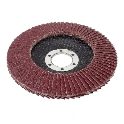 Produktbild von 10x Fächerscheiben 115 mm flach P60 Schleifscheiben Fächerschleifscheiben Braun