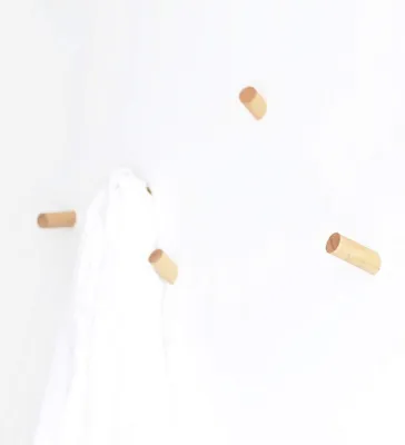 Image de Ensemble de 3 crochets muraux pour vêtements et décoration