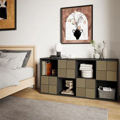 Image de Bibliothèque modulaire - 8 étagères - Séparateur d'espace - Bibliothèque pour enfants