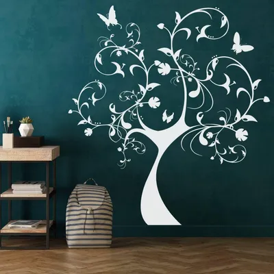 Produktbild von Decords Wandtattoo – Kinderzimmerbaum mit Tieren und Pflanzen, 74 x 79 cm