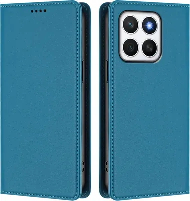 Image de Etui en cuir pour Honor X8C, étui magnétique en cuirPolyuréthaneavec support Lake blue
