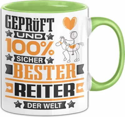 Produktbild von Reiter Geschenk Lustiger Spruch für Reiter Geschenkidee Bester Reiter Der Welt (Grün)