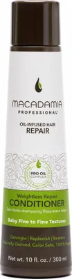 Produktbild von Macadamia Weightless Moisture, Frauen, Professionelle Haarspülung, Sprödes Haar, Anti-Frizz, Entwirren, Feuchtigkeitsspendend, Feuchtigkeitsspendend, Nährend, Reparatur, Glanz,..., 300 ml, Flasche