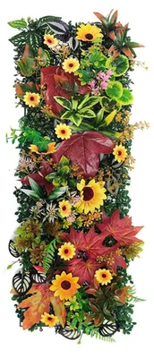 Kunstpflanzen-Wandpaneel 25×75 cm, modulares Grün