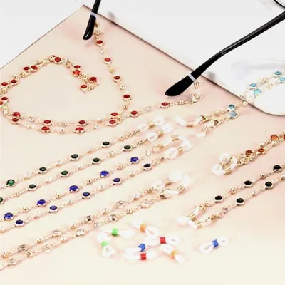 Produktbild von Brillenkette, Strass-Brillenband, stilvolle Maske, Schlüsselband mit Kettenenden für Damen