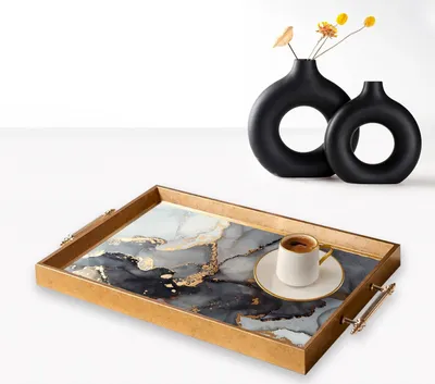 Produktbild von Evila Originals, TPEA9869, Tablett, Mehrfarbig, 100 % GLAS, 50 x 29 x 3,5 cm