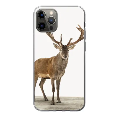 Produktbild von MuchoWow® Handyhülle Schutzhülle Hülle für iPhone 12 Pro Hirsche - Tiere - Geweih - Kinder - Mädchen - Jungen Silikon Softcase Handy Hülle - Abdeckung
