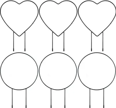 Produktbild von Omgoods – Klimmhilfe, 6 Stück – Pflanzenstützen für Kletterpflanzen – Halbrundes Pflanzenstützsystem – Metall-Pflanzenstütze – Kletterhilfe für Zimmerpflanzen – Robust und langlebig