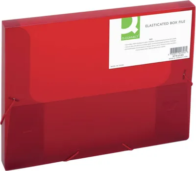Obrázok produktu pre Q-Connect® KF02306 Zberný box - A4, 250 listov, PP, priesvitná červená farba