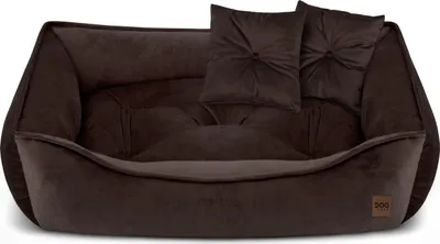 Produktbild von Premium Hundebett & Katzenbett MARCO aus Velvet –  Haustier-Sofa, Weich, Elegant, Komfortabel,  Poland, Braun 50x70cm