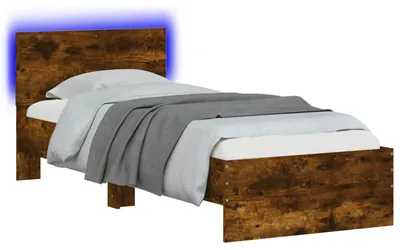Imagen del producto de Estructura de cama vidaXL, roble ahumado, 80 x 200 cm, material de madera
