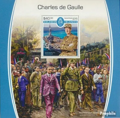 Produktbild von Briefmarken Salomoninseln 2017 Mi Block 717 (kompl. Ausg.) postfrisch Charles de Gaulle