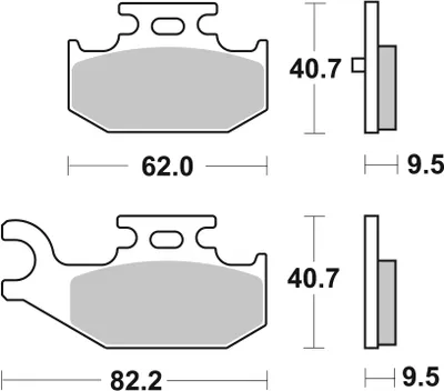 Image de Plaquettes de frein SBS 816SI (jeu par disque) Offroad Sinter