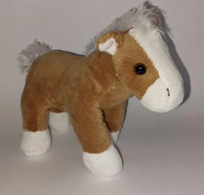 Produktbild von Plüschtier Pferd 16 cm, braun, weiße Mähne, Stofftiere Kuscheltiere Pferde Pony Ponys Tier