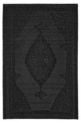 Teppich Delbar 210 x 150 x 1 cm Polypropylen Schwarz