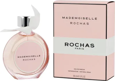 Obrázek produktu pro Rochas Mademoiselle, Ženy, 90 ml, Jablko, Břečťan, Červený rybíz, Jasmín, Růže, Fialka (list), Ambra, Pižmo, Santalové dřevo, Sprej
