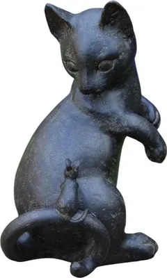 Produktbild von Dekofigur Spardose aus Polyresin, schwarz/grau, 21 cm