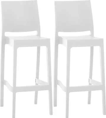 Produktbild von CLP 2er Set Barhocker Maya Kunststoff weiß