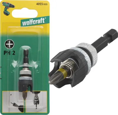 Zdjęcie produktu dla Wolfcraft Uchwyt Końcówek Z Regulowanym Ogranicznikiem Głębokości Wkręcania