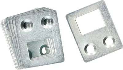 Productafbeelding van KOTARBAU kastophangers 25 x 20 x 1,2 mm Ver. Vormen kastophanging meubelophanging bedbeslag verzinkt meubelophanging zilver platte verbinder 25 x 20 x 1,2 mm zilver