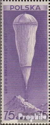 Produktbild von Briefmarken Polen 1938 Mi 329 (kompl.Ausg.) gestempelt Stratosphärenflug