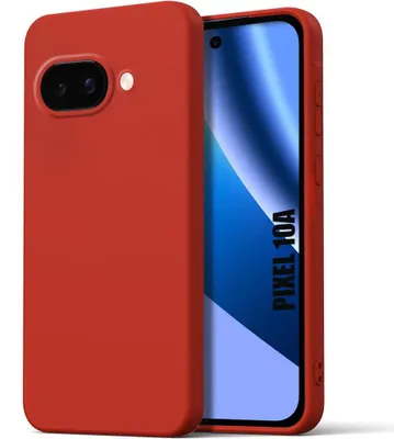 Image de Coque pour Google Pixel 10a, Protection Silicone Liquide Souple Slim Anti-Rayures - Rouge