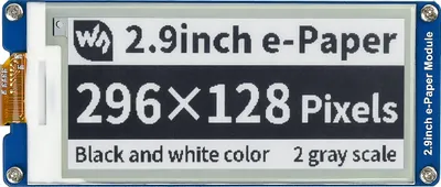 Produktbild von Waveshare 2,9 inch 296x128 E-Ink E-Paper Display Modul SPI für Raspberry Pi Arduino