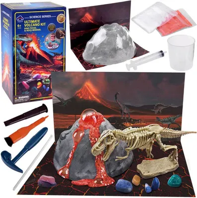 Zdjęcie produktu dla Edukacyjny Zestaw Wulkan I Wykopaliska Dinozaur Dla Małych Archeologów