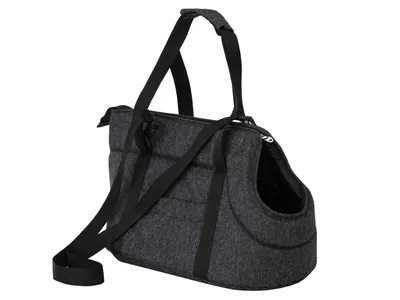 Zdjęcie produktu dla Torba dla psa, torba podrózna, skrzynia transportowa, z bocznymi kieszeniami, torba dla kota, z regulowanym paskiem na ramie, czarna, XL: 30x50x32 cm