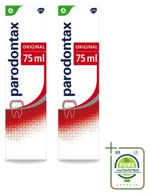 Immagine prodotto di 2 confezioni di dentifricio Parodontax Original - 75 ml ciascuna - confezione grande - 2 pezzi