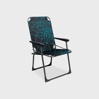 Produktbild von Camping- und Angel- Klappstuhl Fusina L (Schwarz/Blau)