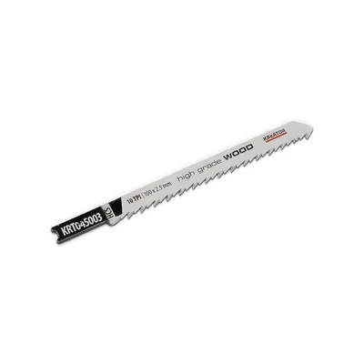 Produktbild von Sägeblätter für Stichsägen HCS für Holz – Gerade Schnitt, Bezeichnung 2 Blätter, Länge 100 mm, Zahnrad 10 ZpI – Steigung 2,5 mm, Befestigung F