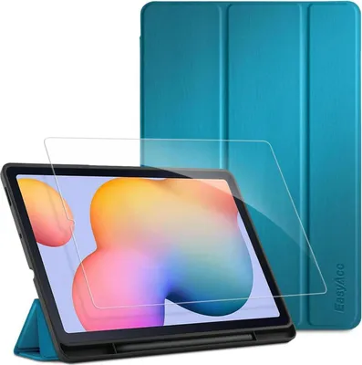 Produktbild von EasyAcc Samsung Galaxy Tab S6 Lite 10.4 Zoll Hülle mit Schutzfolie Pfauenblau
