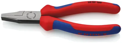 Produktbild von Knipex 20 02 160, Spitzzange, Chrom-Vanadium-Stahl, Kunststoff, Blau, Rot, 160 mm, 172 g
