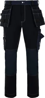 Image de Pantalon Avacore, stretch, cordura, noir et bleu marine, taille 60, Avaflex