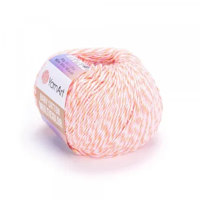 Produktbild von Yarn Art Baby Baumwolle Multicolor 5205 Orange Pink Strickgarn