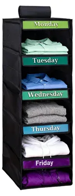 Image de Organisateur de vêtements pour enfants avec cinq étagères