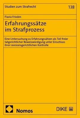 Obrázek produktu pro Erfahrungssätze im Strafprozess