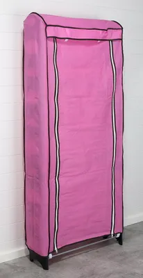 Produktbild von Stapelbares Schuhregal mit Hülle 64 x 25 x 154 cm 40493 PINK