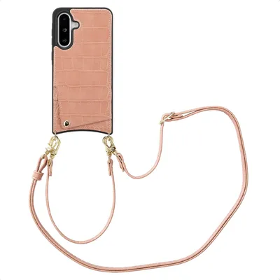 Obrázok produktu pre Puzdro na telefón Selencia Nova Croco s káblom a držiakom kariet pre Samsung Galaxy A36 / A56 - staroružové