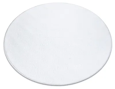 Image de Tapis de lavage moderne LINDO cercle blanc, antidérapant, shaggy blanc cercle 120 cm
