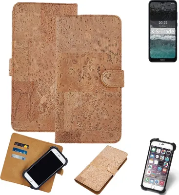 Produktbild von K-S-Trade Hülle kompatibel mit Nokia C21  Kork Handyhülle Cover  Schutzhülle TPU Case Bumper in Hellbraun, (1x)