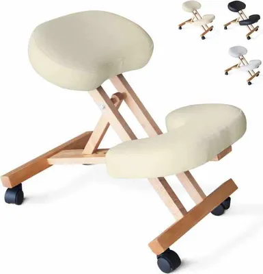 Image de Tabouret de bureau ergonomique suédois Balancewood - Beige