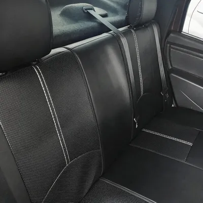 Productafbeelding van Universele autostoelhoezenset van 9 stuks, polyester beschermers voor voor- en achterstoelen, 2 zithaakjes (C-zwart-3 stuks)