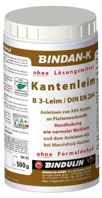 Produktbild von BiNDAN-K Kantenleim Holzleim Kunstharzleim (1-Komponenten-B3-Leim) inkl. 1 Pinsel von E-Com24 (Kantenleim 500 gr.)
