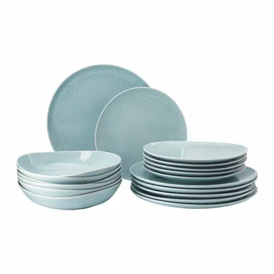 Obrázek produktu pro Rosenthal Junto, Servírovací sada, Kulatý, Porcelán, Zelená, 317 mm, 320 mm