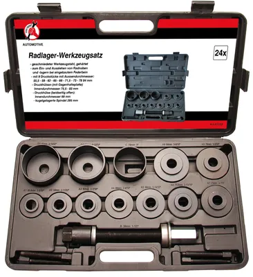 Image de KRAFTMANN 67310 Jeu d'outils universel pour roulements de roue, 21 pcs.